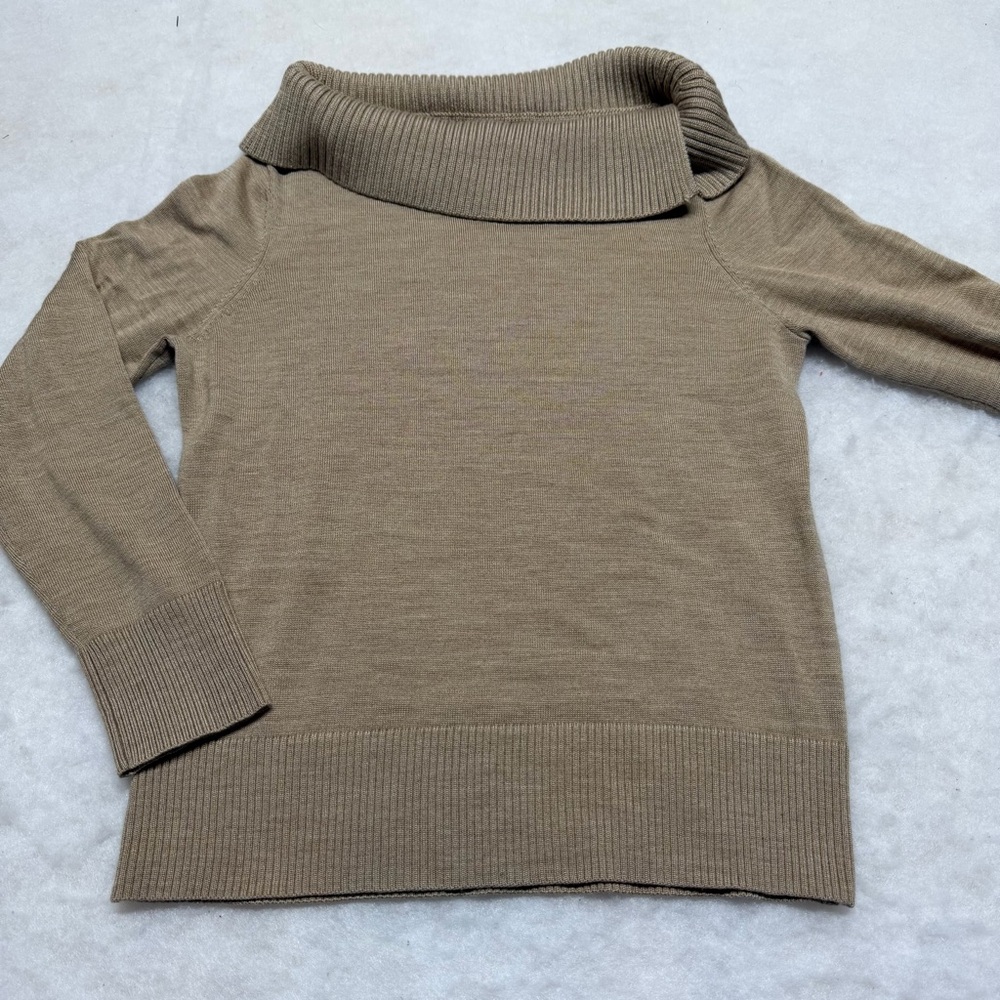 Ann Taylor Brown Cowl Neck Sweater
